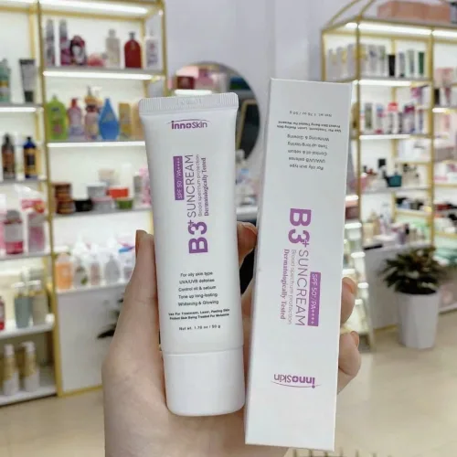 Kem chống nắng B3 InnoSkin Tím mẫu mới nhất dành riêng cho da dầu mụn