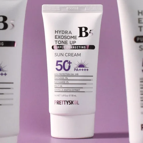 Kem Chống Nắng B5 PrettySkin 50ml Màu Tím - Hỗ Trợ Chống Nắng Dưỡng Sáng Cải Thiện Lão Hóa Da