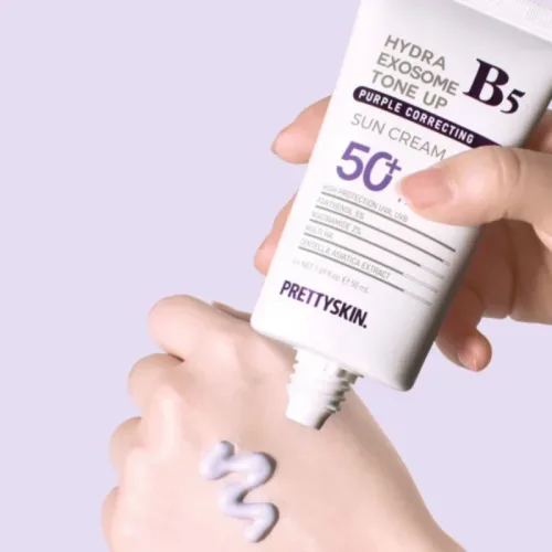 Kem Chống Nắng B5 PrettySkin 50ml Màu Tím - Hỗ Trợ Chống Nắng Dưỡng Sáng Cải Thiện Lão Hóa Da