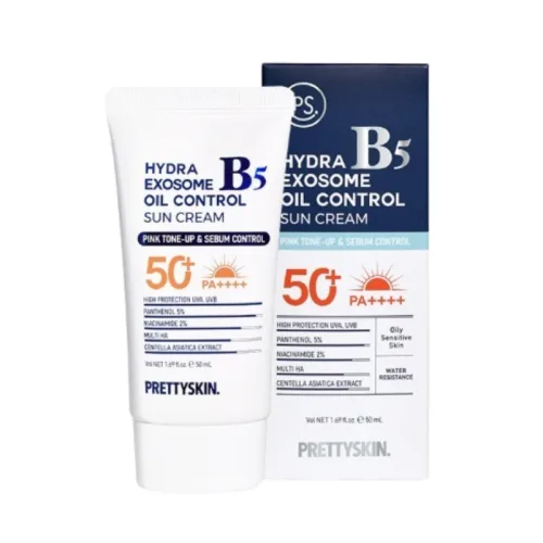 Kem Chống Nắng B5 PrettySkin 50ml Màu Xanh Dương Đậm - Hỗ Trợ Chống Nắng Dưỡng Sáng Cải Thiện Lão Hóa Da