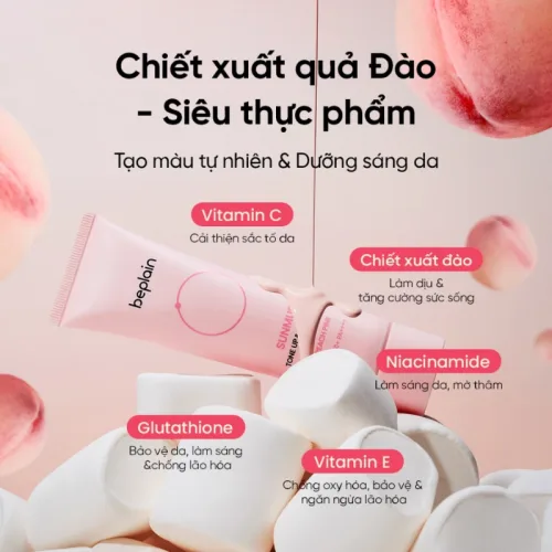 Kem Chống Nắng Beplain Sunmuse Tone Up Màu Hồng Dâu 50ml