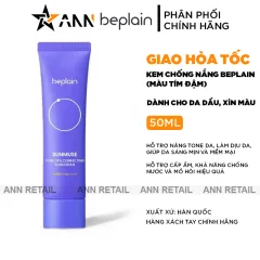 Kem Chống Nắng Beplain Sunmuse Tone Up Màu Tím Đậm - Dành Cho Da Dầu Xỉn Màu 50ml