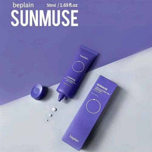 Kem Chống Nắng Beplain Sunmuse Tone Up Màu Tím Đậm - Dành Cho Da Dầu Xỉn Màu 50ml