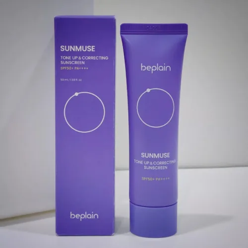 Kem Chống Nắng Beplain Sunmuse Tone Up Màu Tím Đậm - Dành Cho Da Dầu Xỉn Màu 50ml