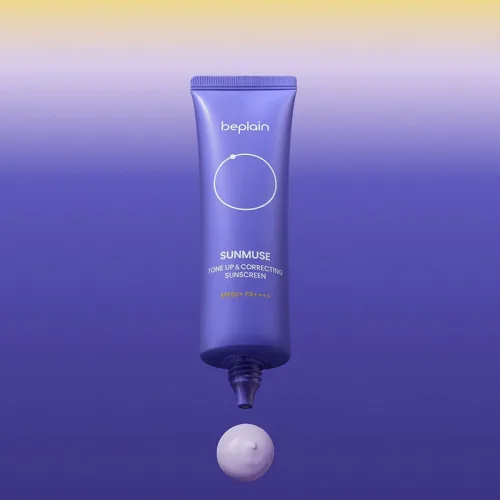 Kem Chống Nắng Beplain Sunmuse Tone Up Màu Tím Đậm - Dành Cho Da Dầu Xỉn Màu 50ml