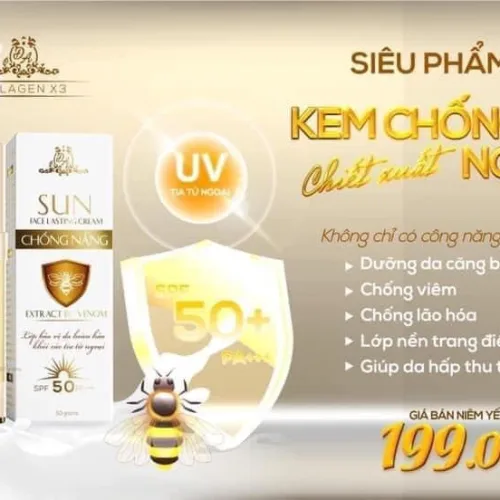 Kem chống nắng Collagen x3 chiết xuất nọc ong