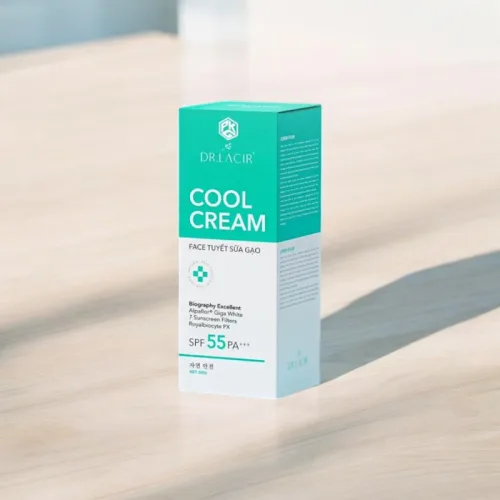 Kem Chống Nắng Dr Lacir Cool Cream Face Tuyết Sữa Gạo Dưỡng Trắng Da Ban Ngày 50g