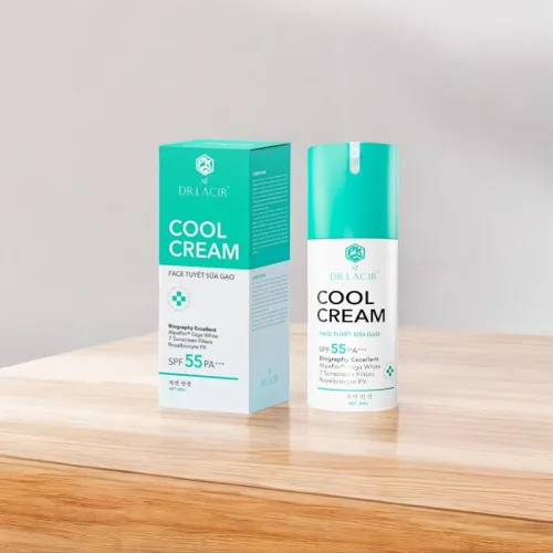 Kem Chống Nắng Dr Lacir Cool Cream Face Tuyết Sữa Gạo Dưỡng Trắng Da Ban Ngày 50g