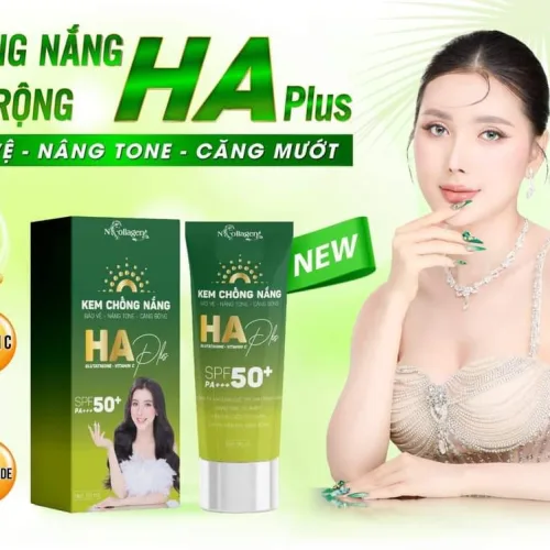 Kem Chống Nắng Ha Plus Ncollagen vừa giúp bảo vệ da tránh khỏi ánh nắng mặt trời mà còn giúp da chống lại các tình trạng lão hóa sớm thâm sạm nám da