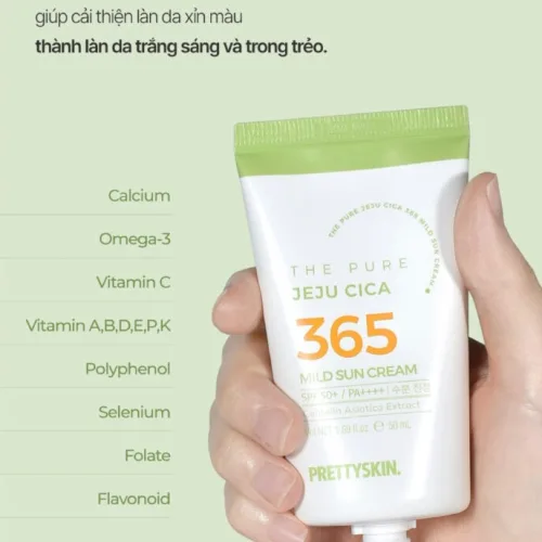 Kem Chống Nắng Prettyskin 365 Mild Sun Cream Phục Hồi Da Mỏng Yếu