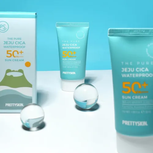 Kem Chống Nắng Kháng Nước Pretty Skin The Pure Jeju Cica Waterproof Sun Cream với khả năng kháng nước và mồ hôi hiệu quả