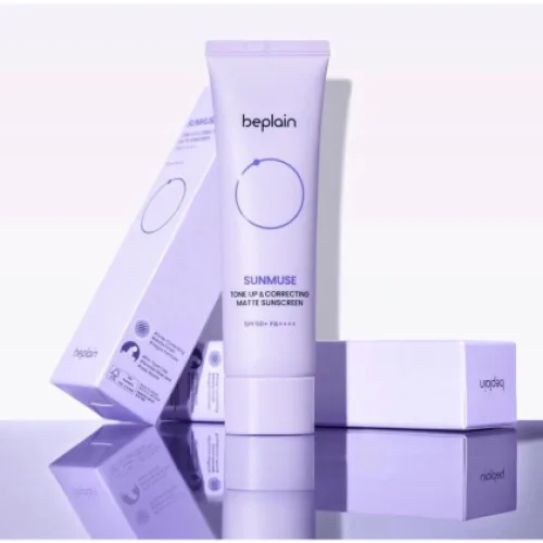 Kem Chống Nắng Nâng Tone, Kiềm Dầu Beplain Sunmuse Tone Up & Correcting Matte Sunscreen SPF50+ PA++++ 50ml
