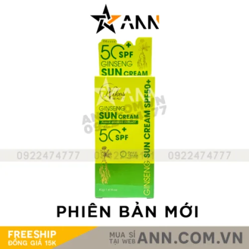 Kem Chống Nắng Nhân Sâm Thanh Nhi Nikos Beauty Phiên Bản Mới 40g