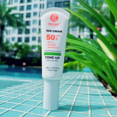 Kem Chống Nắng Okeshop Natural Story Sun Cream 50+ Spf Tone Up Waterproof Đài Loan 60ml