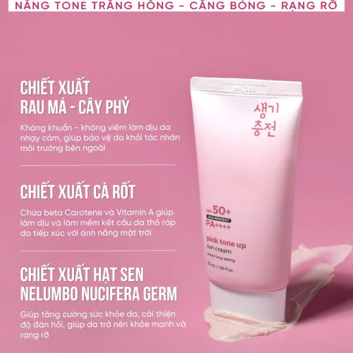 Kem Chống Nắng PrettySkin Pink Tone Up Nâng Tone Trắng Hồng