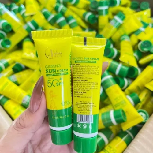 Kem Chống Nắng Rễ Sâm Nicos Beauty Mini 15g