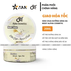 Kem Chua Kích Trắng Da Body Sữa Gạo Ngọc Trai Alpha Cosmetic 200g - Kem Cốt Trắng Da Body