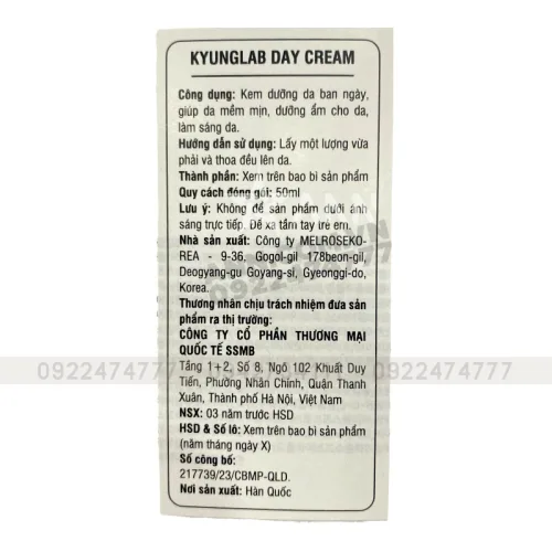 Kem Dưỡng Ban Ngày Kyung Lab Day Cream 50ml