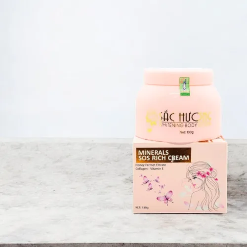 Kem Dưỡng Da Body Sắc Hương Minerals Sos Rich Cream - Hộp Màu Hồng 130ml