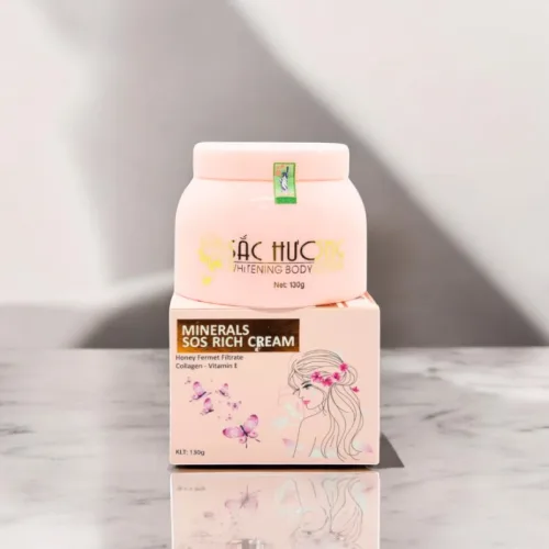 Kem Dưỡng Da Body Sắc Hương Minerals Sos Rich Cream - Hộp Màu Hồng 130ml