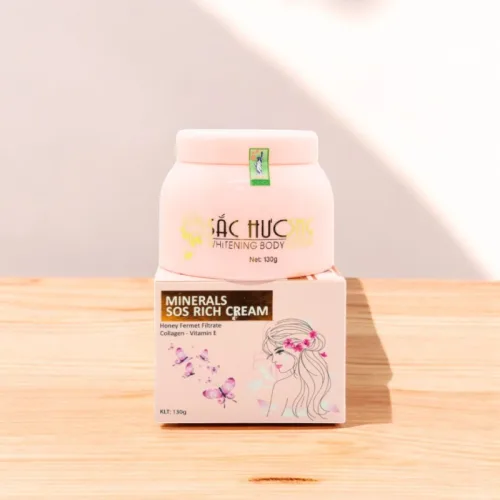 Kem Dưỡng Da Body Sắc Hương Minerals Sos Rich Cream - Hộp Màu Hồng 130ml