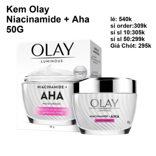 Kem Dưỡng Olay Luminous Niacinamide + AHA Moisturizer 50g