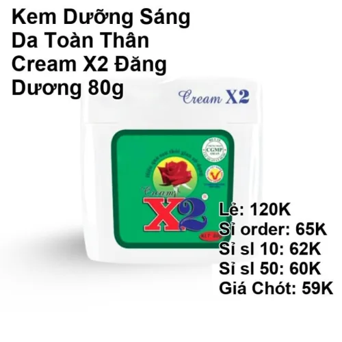 Kem Dưỡng Sáng Da Toàn Thân Cream X2 Đăng Dương 80g