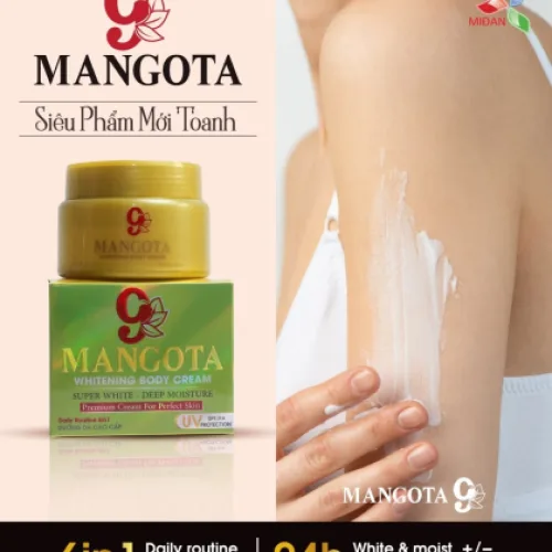 Kem dưỡng trắng da toàn thân Mangota 9 Body Cream Super White - Deep Moisture 95g