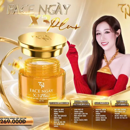 Kem Face Collagen X3 Plus TN Đông Trùng Hạ Thảo Mỹ Phẩm Đông Anh 15g Ban Ngày - Phiên Bản Mới
