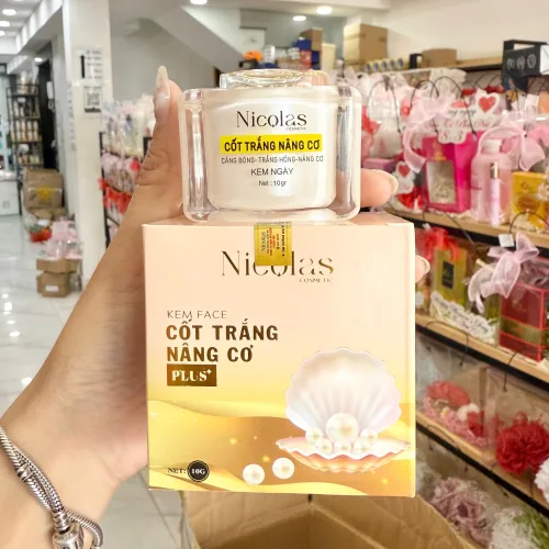Kem Face Cốt Trắng Căng Bóng Nâng Cơ Nicolas Nicos Beauty Thanh Nhi 10gr - Phiên Bản Mới