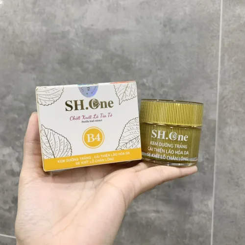 Kem Face Dưỡng Trắng Chống Lão Hoá B4 SH One Vàng Chiết Xuất Lá Tía Tô