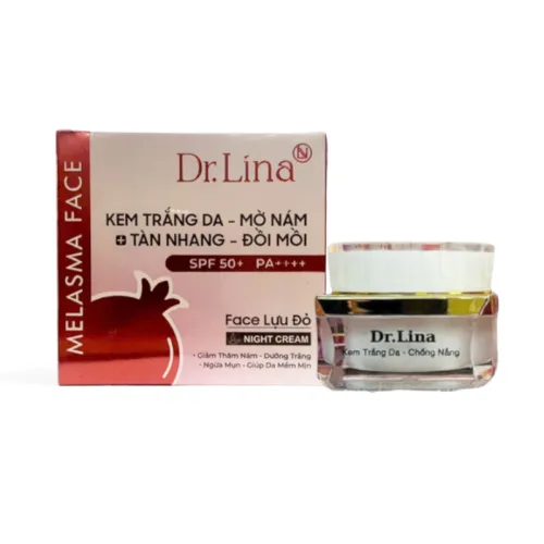 Kem Face Lựu Đỏ Dr.Lina Melasma Face Giảm Nám Ban Đêm 25g