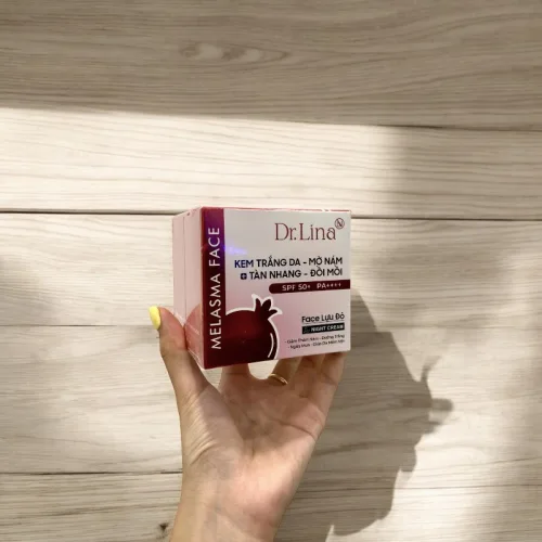 Kem Face Lựu Đỏ Dr.Lina Melasma Face Giảm Nám Ban Đêm 25g