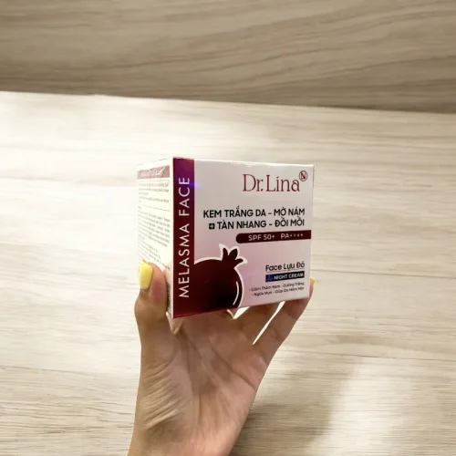 Kem Face Lựu Đỏ Dr.Lina Melasma Face Giảm Nám Ban Đêm 25g