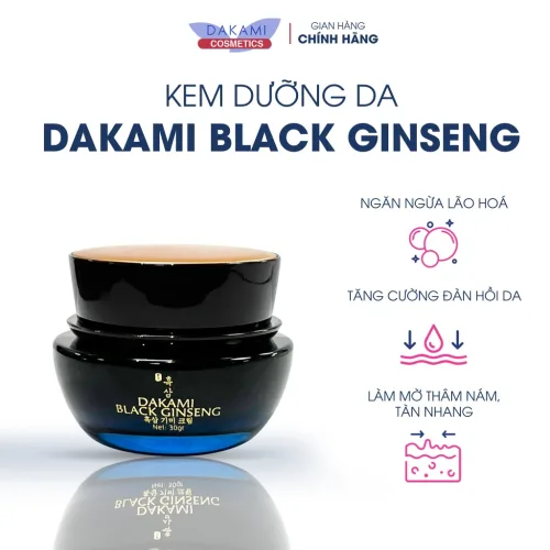 Kem Face Nám Nhân Sâm Đen Dakami Black Ginseng Ban Ngày 33g