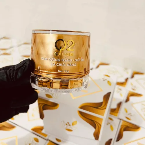 Kem Face Q2 Collagen VIP Vàng 25g Phiên Bản Mới 2025 - Mỹ Phẩm Nguyễn Liên