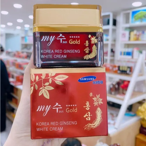 Kem Face Sâm My Me Gold Korea Red Ginseng Aqua Wrinkle & Whitening Cream 50ml - Hỗ Trợ Cải Thiện Da Thâm Nám Tàn Nhang