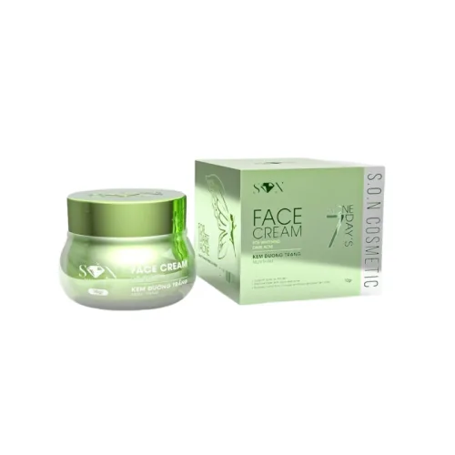 Kem Face Son Cosmetic Màu Xanh Dưỡng Trắng Da Giảm Mụn Thâm