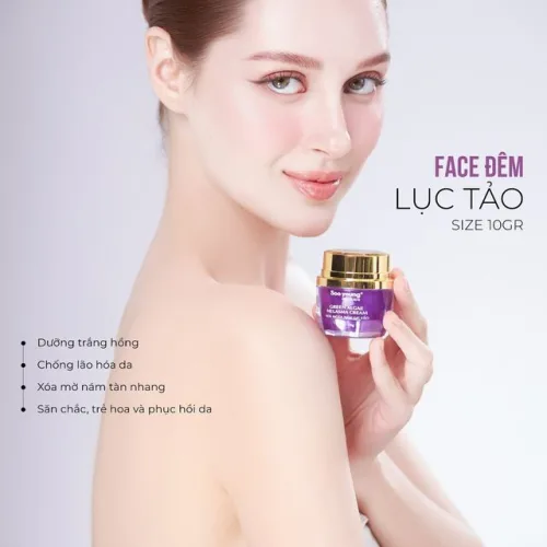 Kem Face Tím Giảm Nám Soo Young Mini Green Algae Melasma Cream hỗ trợ  cấp ẩm chống nắng