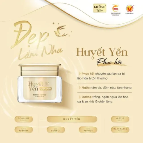 Kem Huyết Yến đặc trị nám, dưỡng trắng của KBONE TOP BEAU
