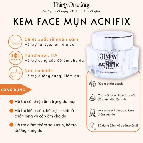 Kem Mụn 31may Acnifix 16g – Face Thirty One May Acnifix Chính Hãng