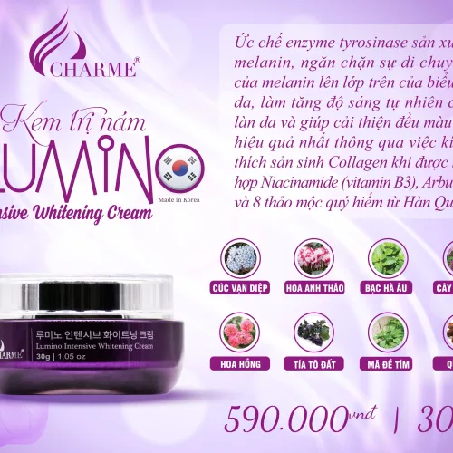 Kem Nám Hàn Quốc Charme Lumino Intensive Whitening Cream