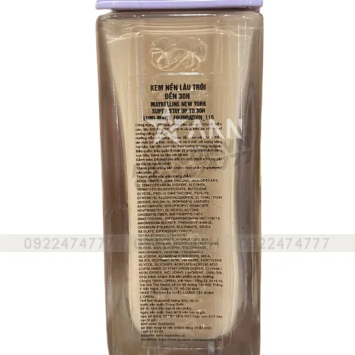 Kem Nền Maybelline New York Nắp Tím Lâu Trôi  Super Stay Up To 30H SPF16 35ml
