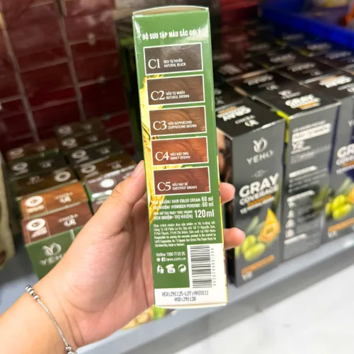 Kem Nhuộm Phủ Bạc Yeho C2 Màu Nâu Tự Nhiên - Kem Nhuộm Yeho