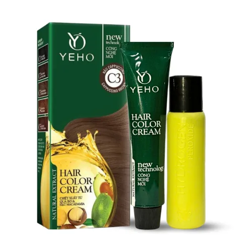 Kem Nhuộm Phủ Bạc Yeho C3 Màu Nâu Cà Phê - Kem Nhuộm Yeho