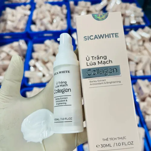 Kem Ủ Trắng Lúa Mạch Collagen Sica White