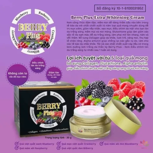 Kem Face Giảm Nám Berry Plus Extra Whitening Cream