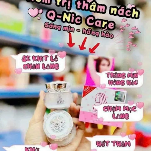 Kem Trị thâm, dưỡng trắng vùng da dưới cánh tay vùng bikini Qniccare
