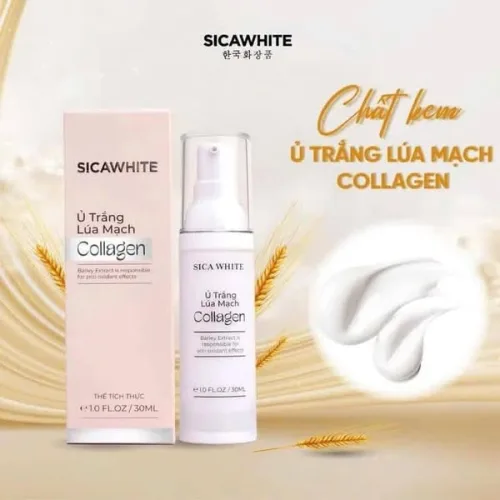 Kem Ủ Trắng Lúa Mạch Collagen Sica White Hỗ trợ làm mờ các vết thâm sạm nám giúp da luôn trẻ khỏe đầy sức sống