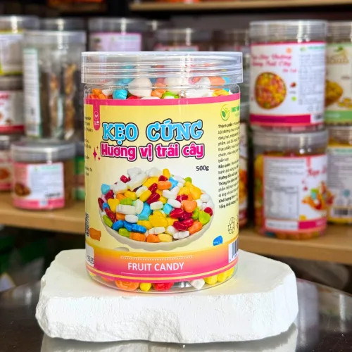Kẹo Cứng Ngũ Sắc Hương Vị Trái Cây 500g - Hộp Pet